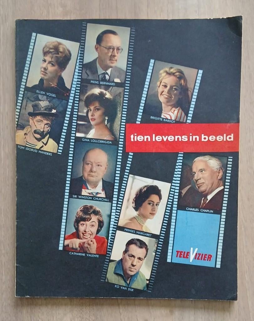 Tien levens in beeld. Gedenkboek radio en tv. 1e druk 1972., Verzenden, Gelezen, Personen