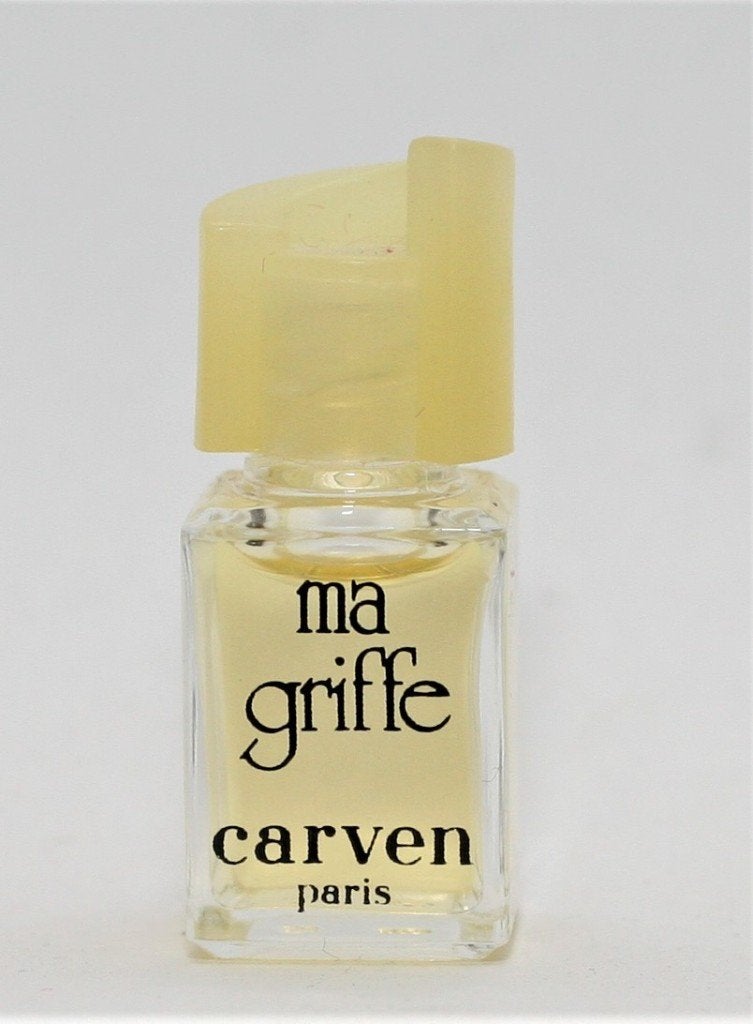 Carven Ma Griffe parfum 3 ml.(vintage)., Ophalen of Verzenden, Zo goed als nieuw, Miniatuur, Gevuld