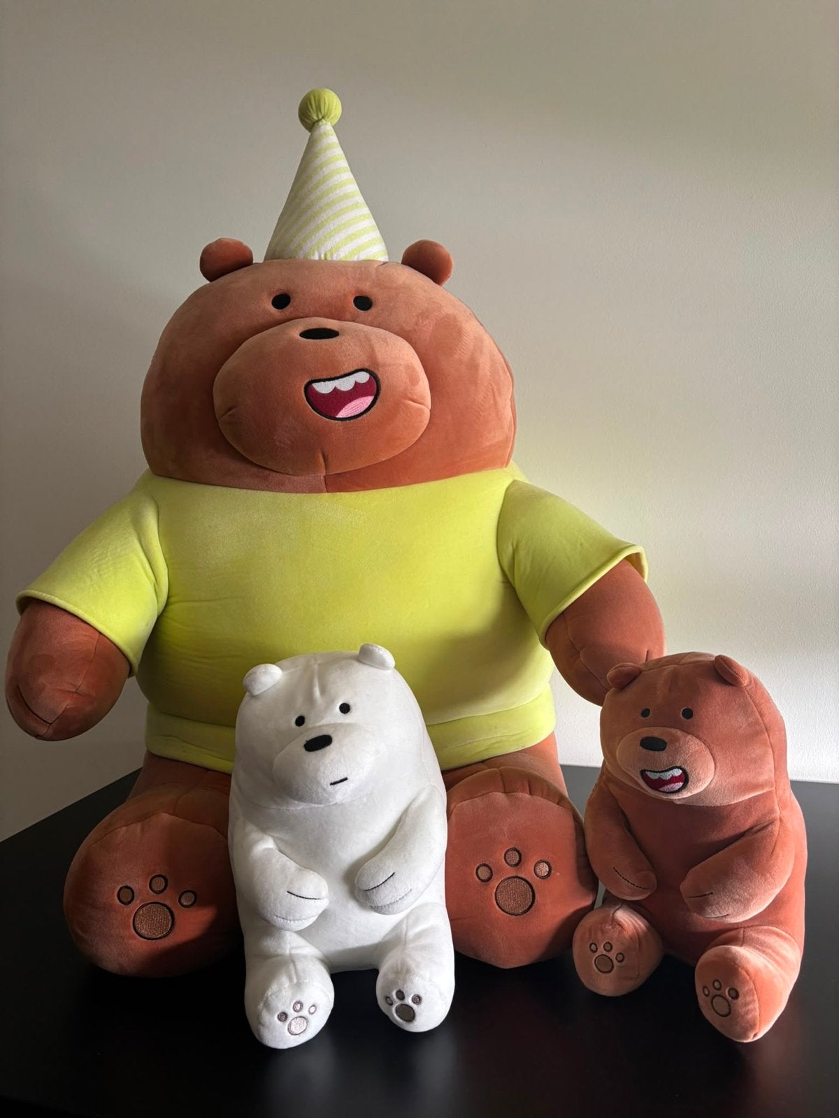 We Bare Bears Knuffels - Grizz, Panda en Ice Bear, Overige merken, Overige karakters, Beer, Ophalen of Verzenden