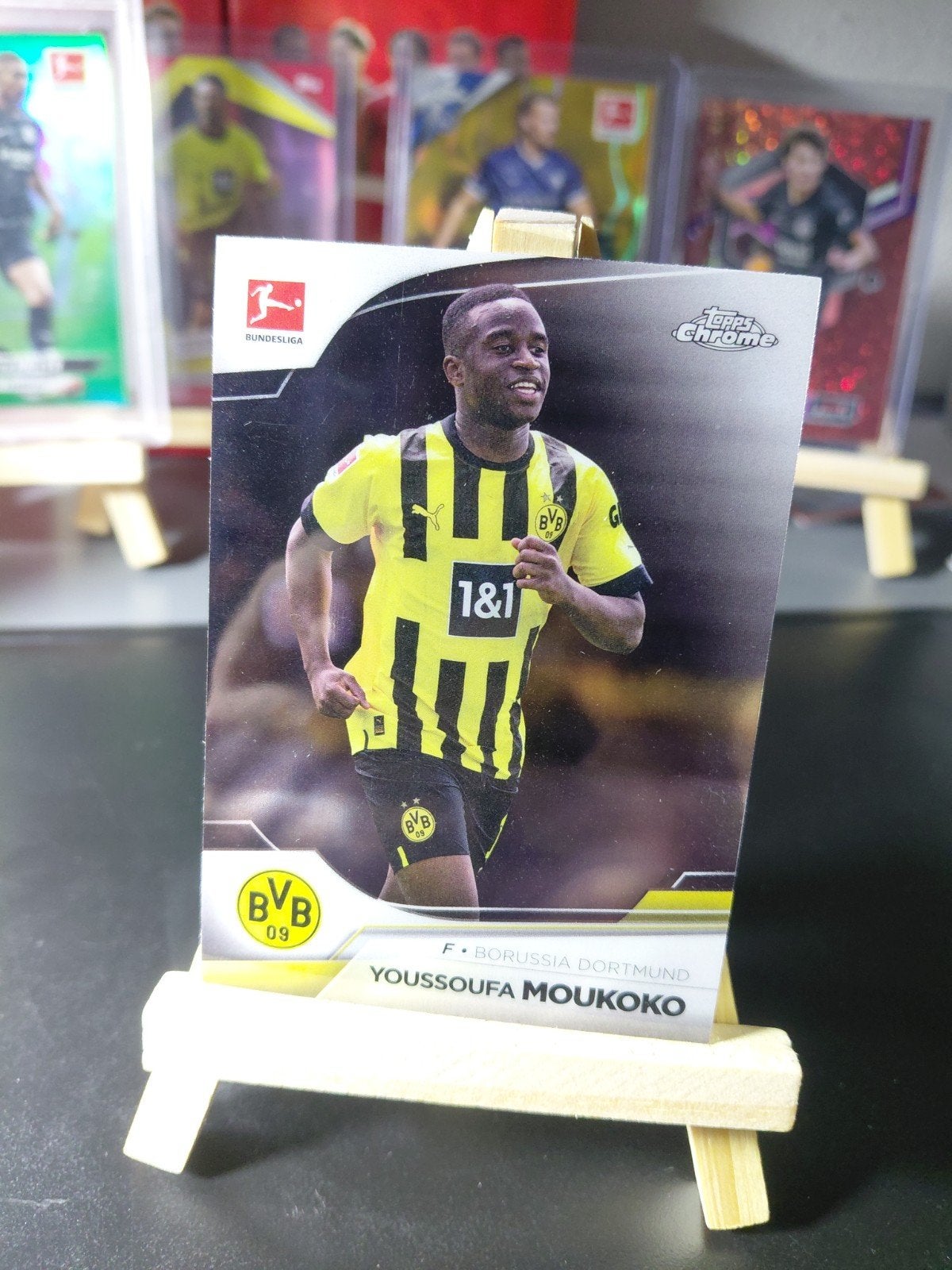youssoufa moukoko (dortmund) topps chrome, Ophalen of Verzenden, Nieuw, Buitenlandse clubs, Spelerskaart
