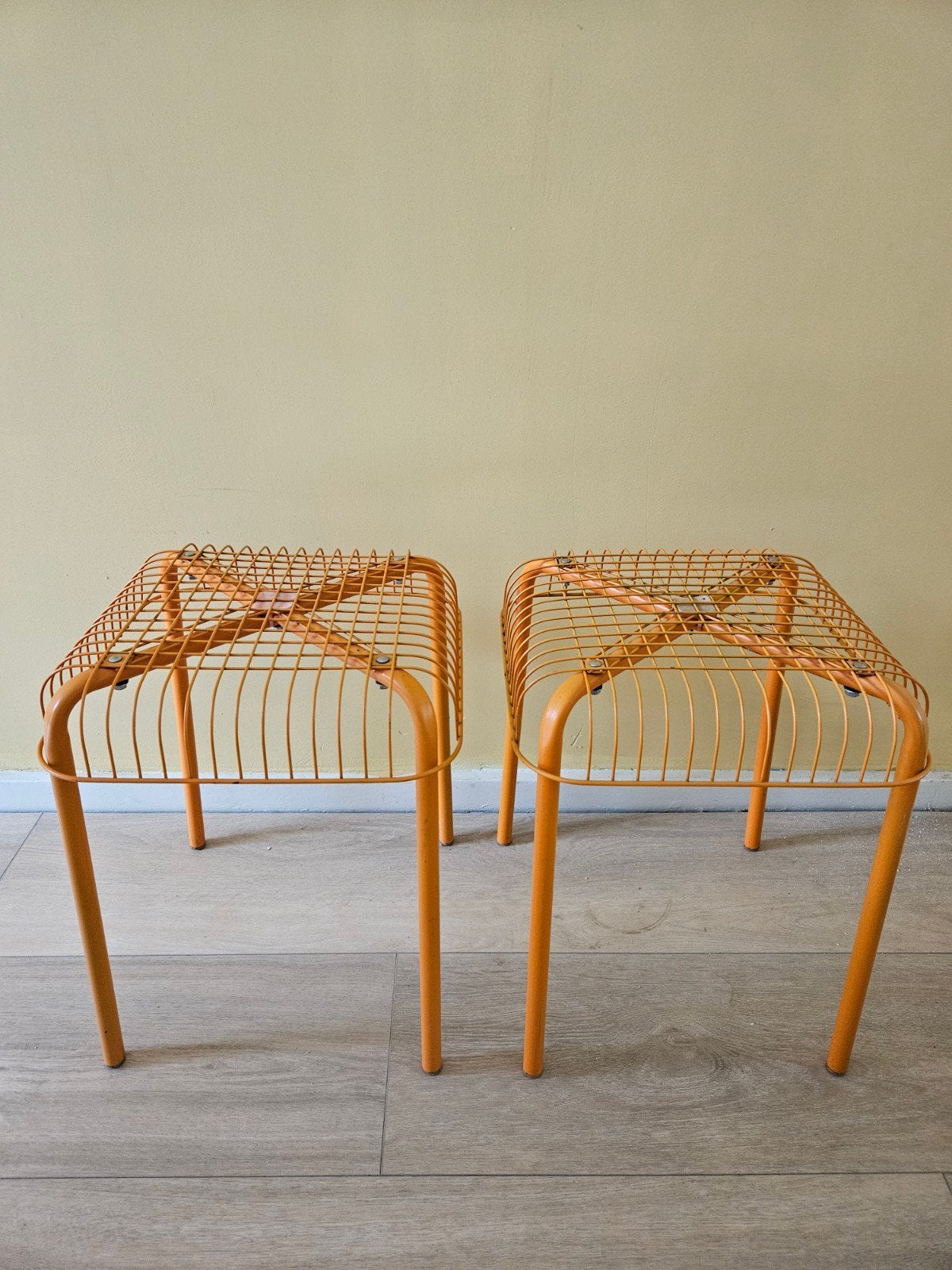Vintage IKEA Västerön krukken/krukjes - set van 2, Huis en Inrichting, Stoelen, Gebruikt, Twee, Metaal, Overige kleuren, Ophalen of Verzenden