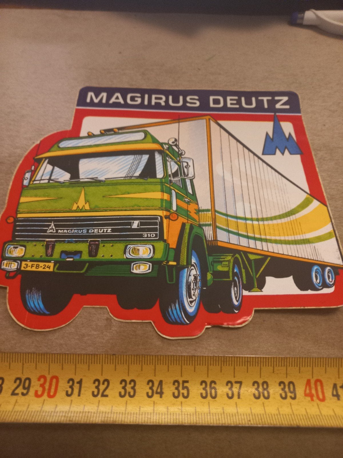 Vintage Magirus Deutz Vrachtwagen Sticker, Ophalen of Verzenden, Gebruikt
