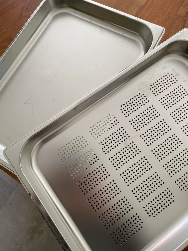 Roestvrijstalen Gastronorm Bakken (2 stuks) Atag, Huis en Inrichting, Keuken | Keukenbenodigdheden, Overige typen, Zilver, Ophalen of Verzenden