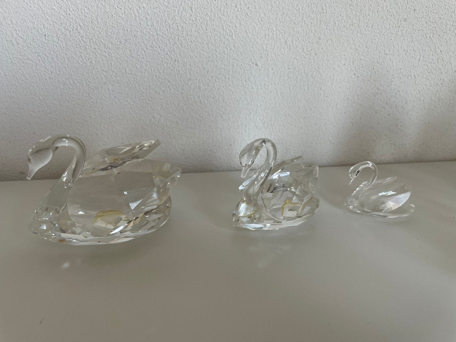 Swarovski Zwanen Set - 3 Kristallen Beeldjes, Verzamelen, Ophalen of Verzenden, Zo goed als nieuw, Figuurtje
