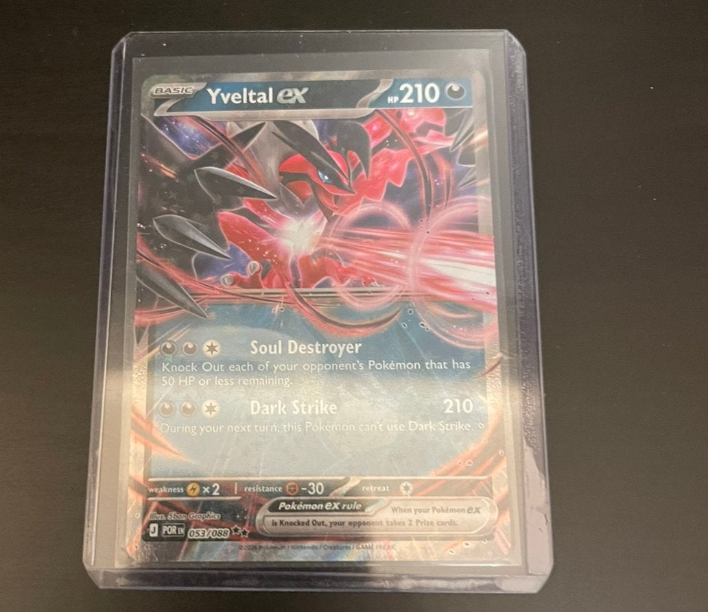 Pokémon Kaart Yveltal EX (053/088) - Zeldzaam, Ophalen of Verzenden, Zo goed als nieuw, Losse kaart