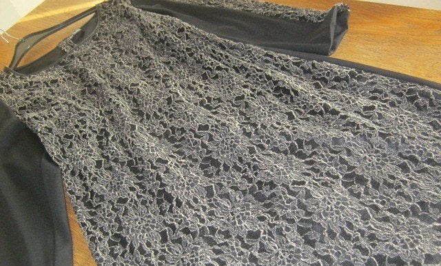 Jurk beige kant zwarte onderlaag maat 44 Betty Barclay, Meerkleurig, Maat 42/44 (L), Betty Barclay, Ophalen of Verzenden