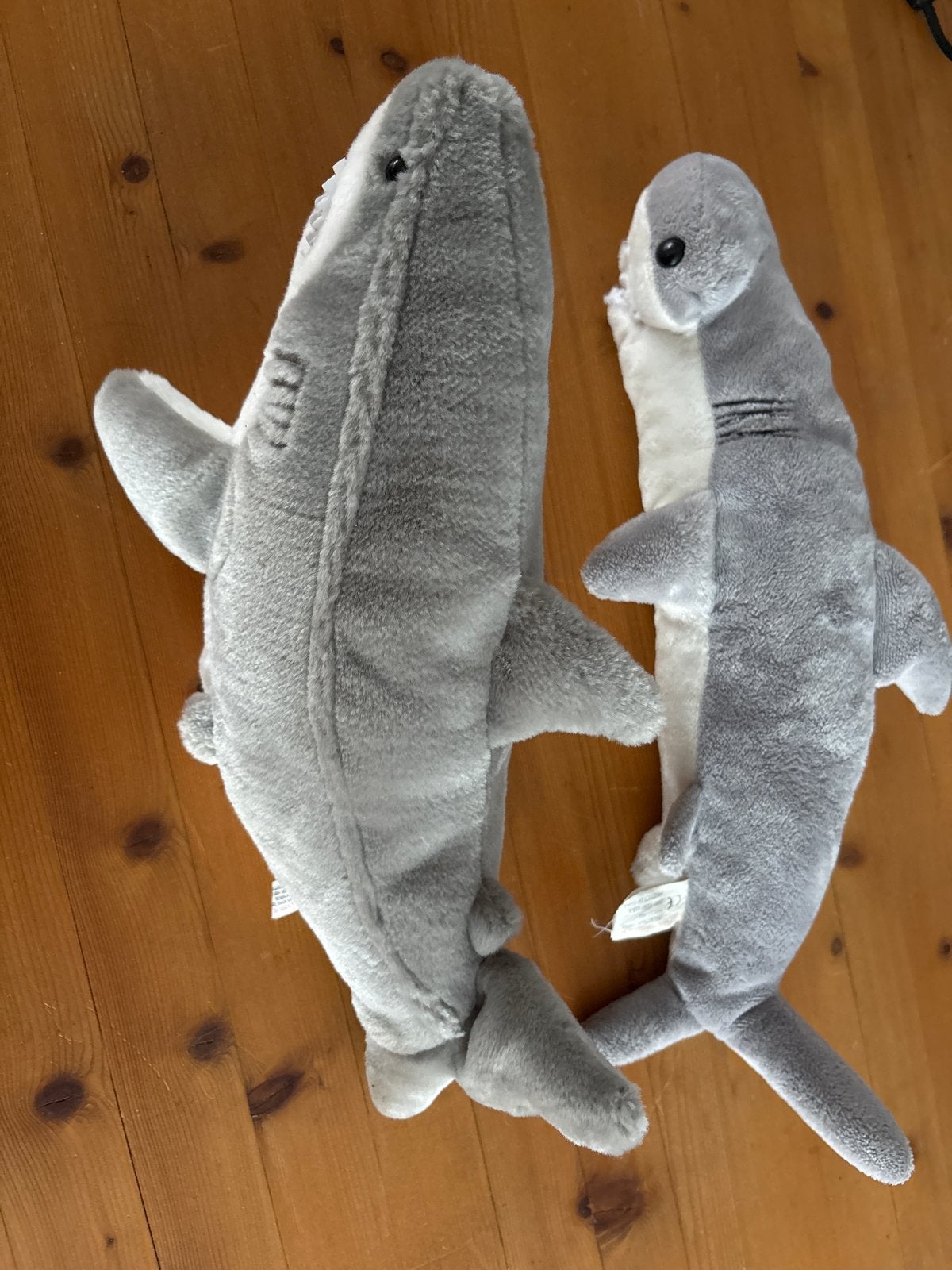 2x Haai knuffel: Grote Witte Haai en Hamerhaai, Ophalen, Gebruikt, Overige merken, Overige karakters