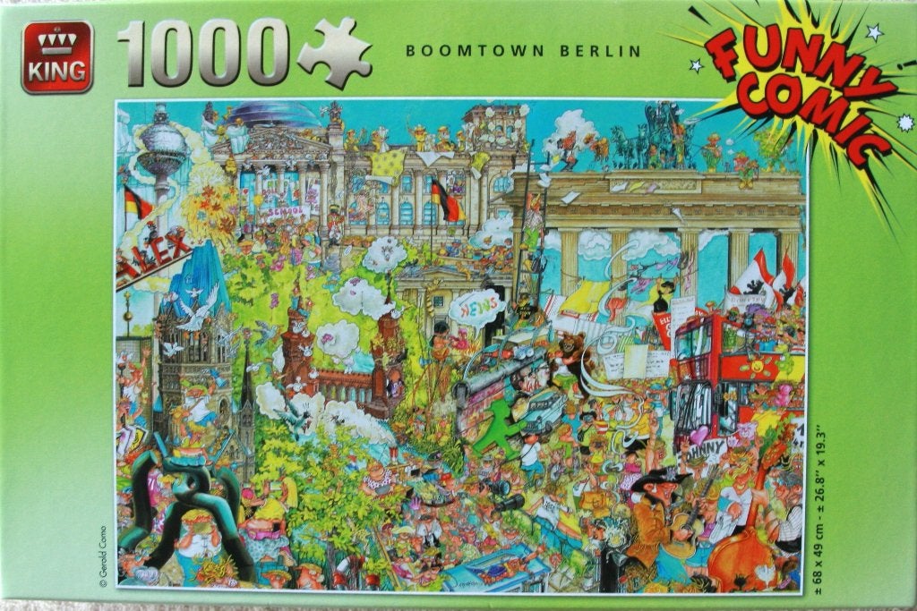 King, Funny Comic puzzels, 1000 stukjes, Boomtown Berlin, Ophalen, 500 t/m 1500 stukjes, Zo goed als nieuw, Legpuzzel