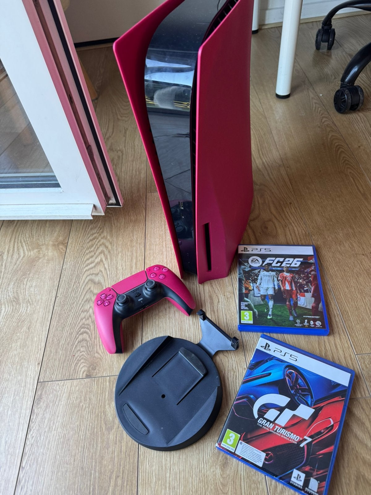 PlayStation 5 (Disc Edition) Cosmic Red + 1TB M.2 SSD, Spelcomputers en Games, Ophalen, Zo goed als nieuw, Playstation 5