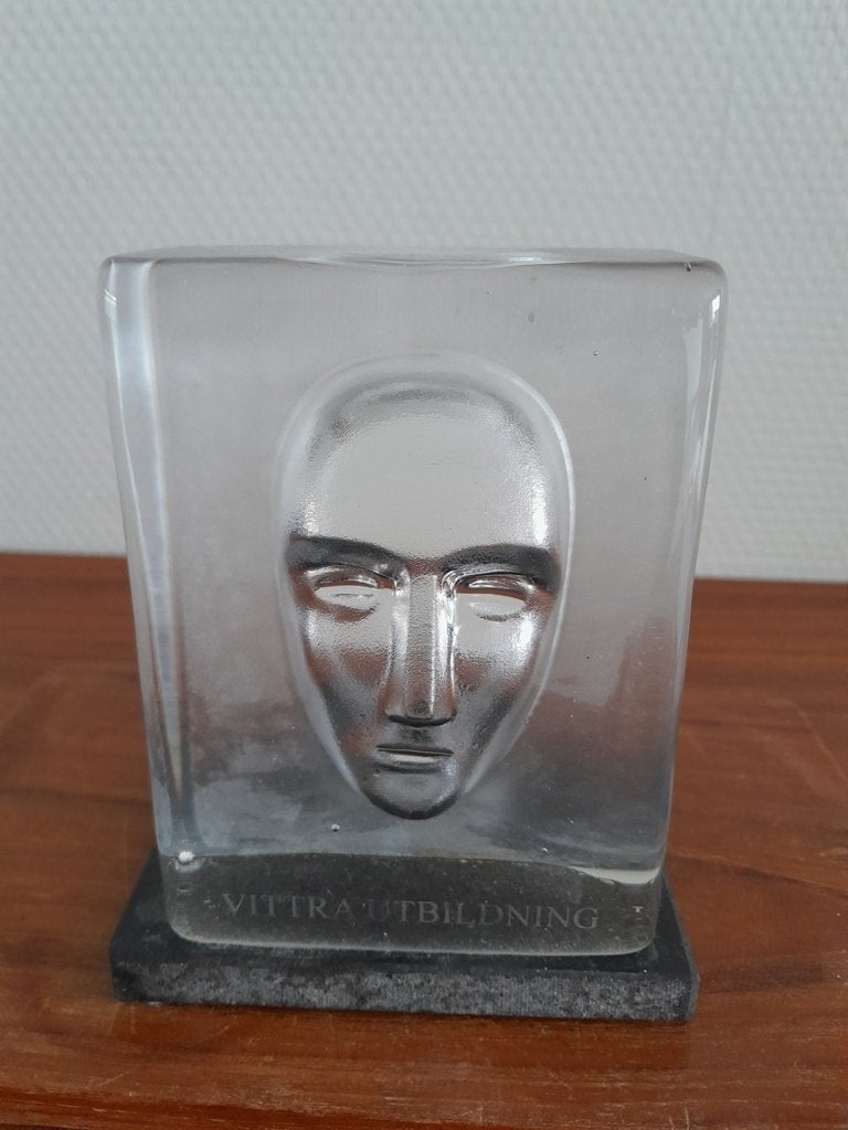 Bertil Vallien waxinelichthouder Kosta Boda, Ophalen of Verzenden, Object, Glas, Gesigneerd
