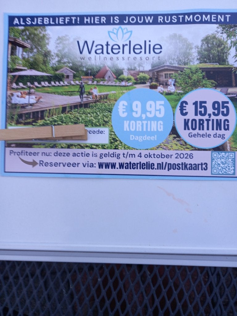 SAUNA DE WATERLELIE IN GRONINGEN KORTING, Tickets en Kaartjes, Overige Tickets en Kaartjes, Drie personen of meer
