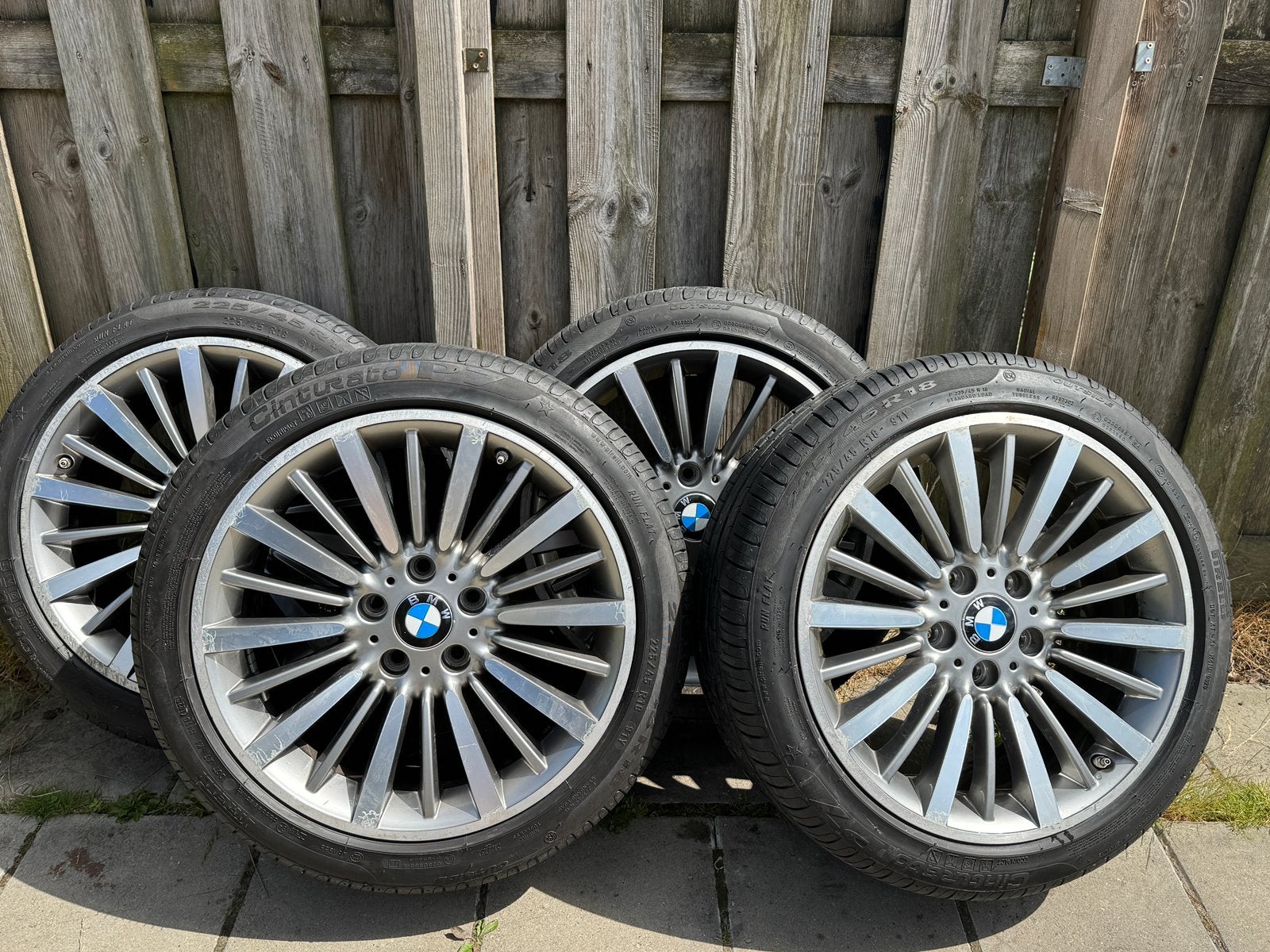 Orig BMW f30 f31 f 32 velgen zomerbanden, Ophalen, 18 inch, Banden en Velgen, Zomerbanden