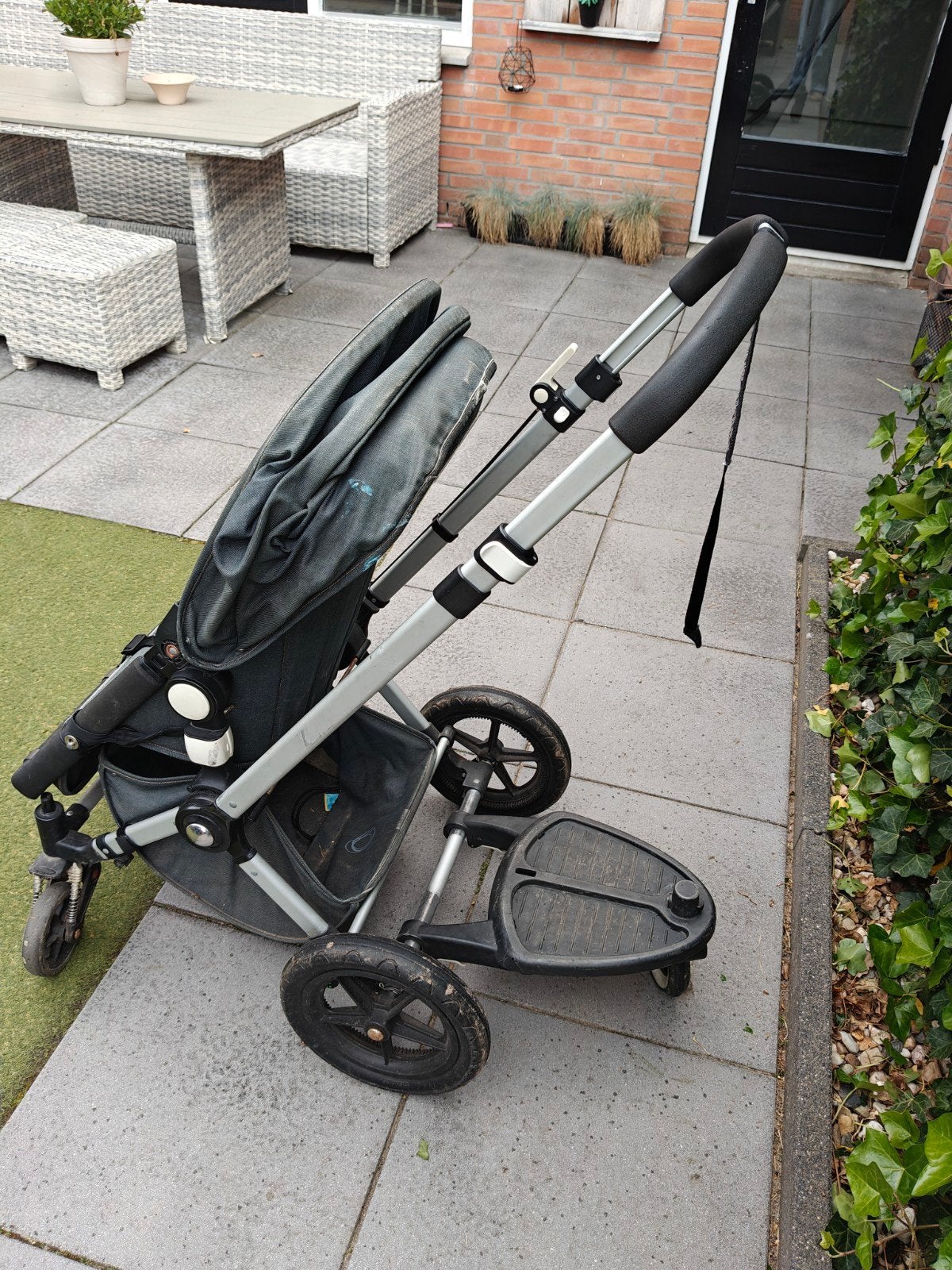Gratis vandaag ophalen kinderwagen/buggy Bugaboo+meerijplank, Ophalen, Gebruikt