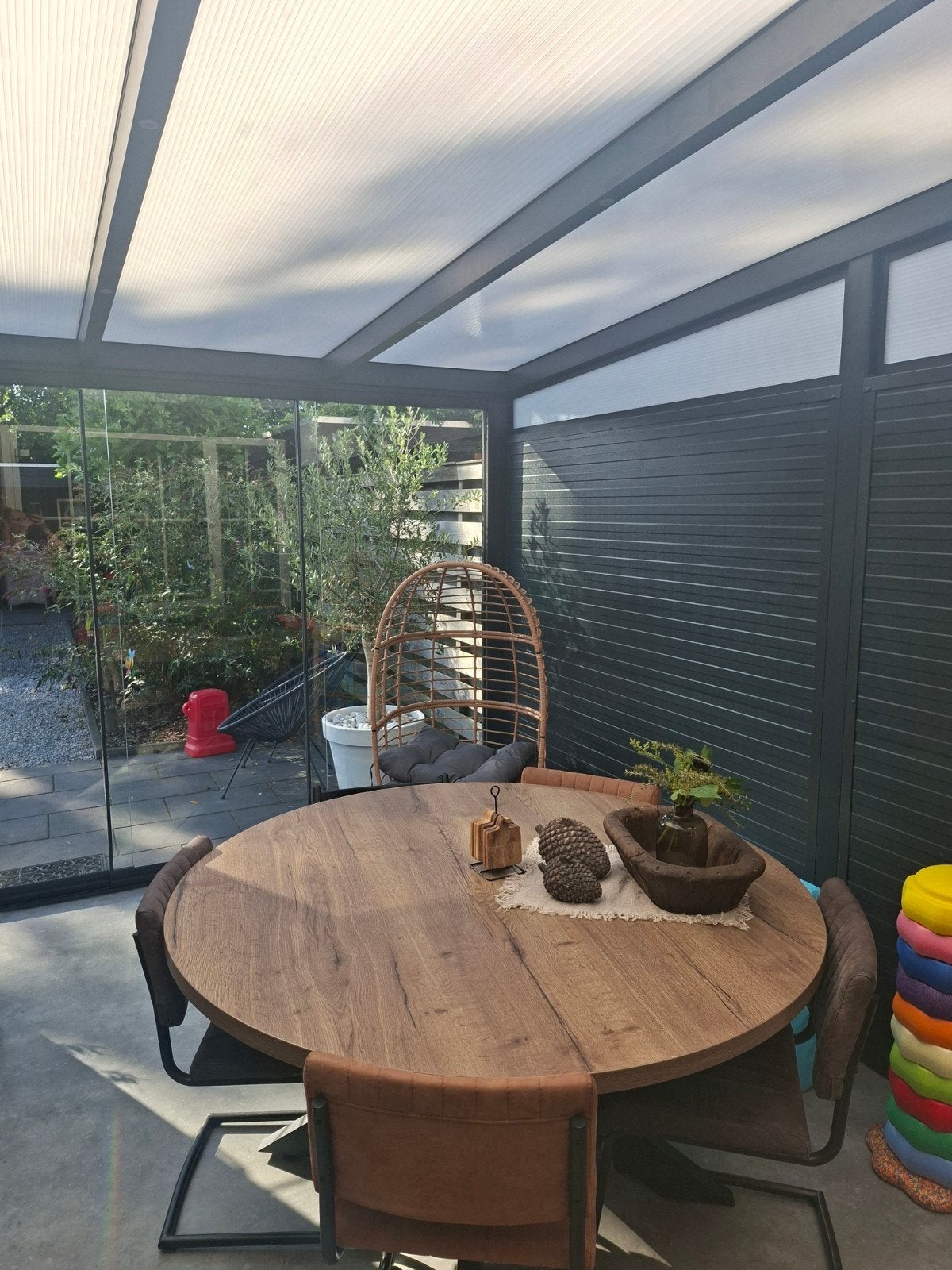 Foto 7 van Moderne Veranda/Tuinkamer met Glazen Schuifwanden