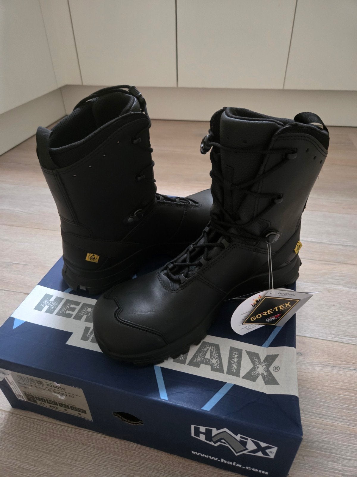 Gloednieuwe Haix Black Eagle Safety 50 High werkschoenen, Nieuw, Ophalen of Verzenden, Werkschoenen, Zwart