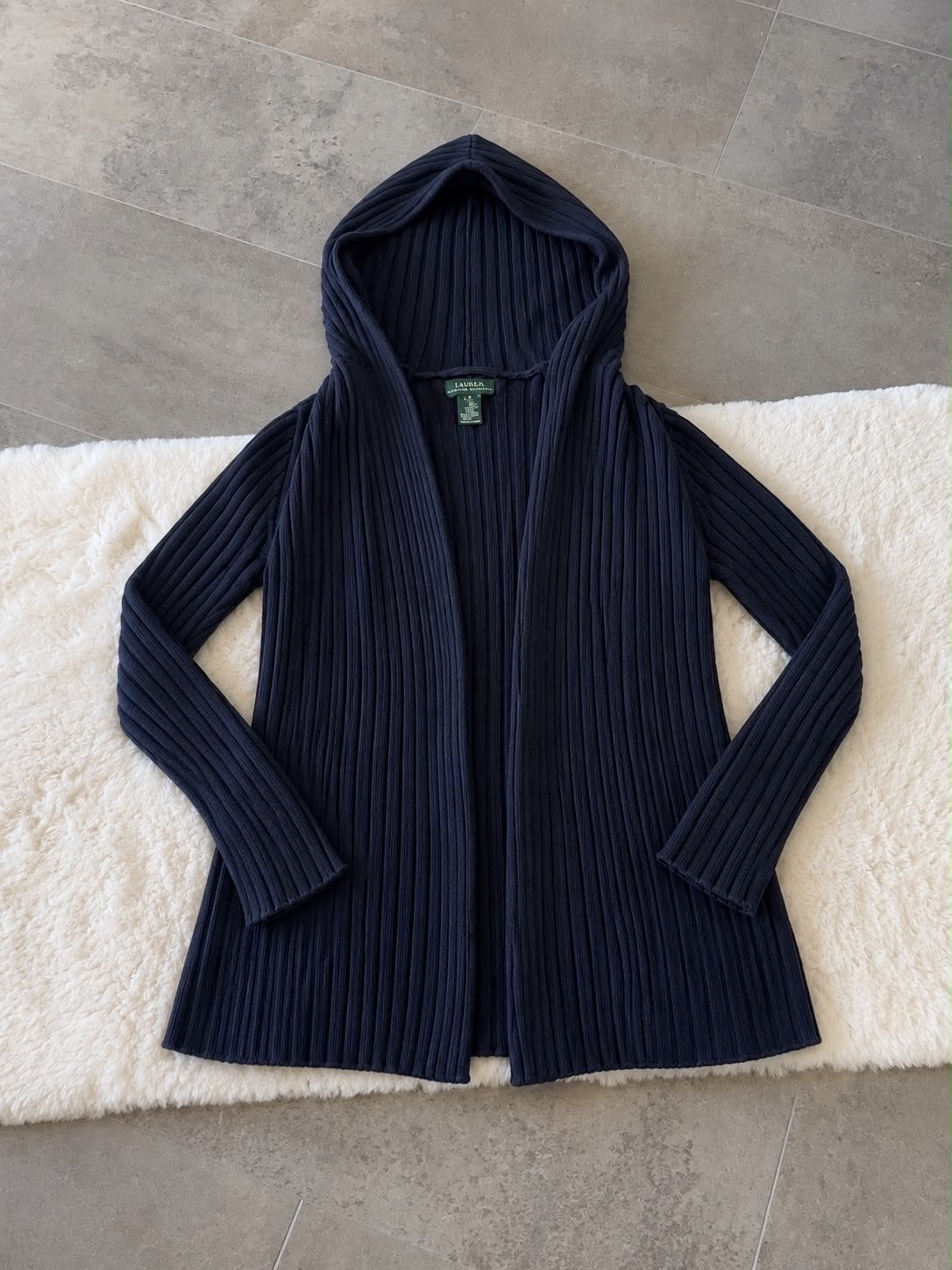 Lauren Ralph Lauren vest met capuchon - Maat S, Kleding | Dames, Ophalen of Verzenden, Gedragen, Maat 36 (S), Blauw