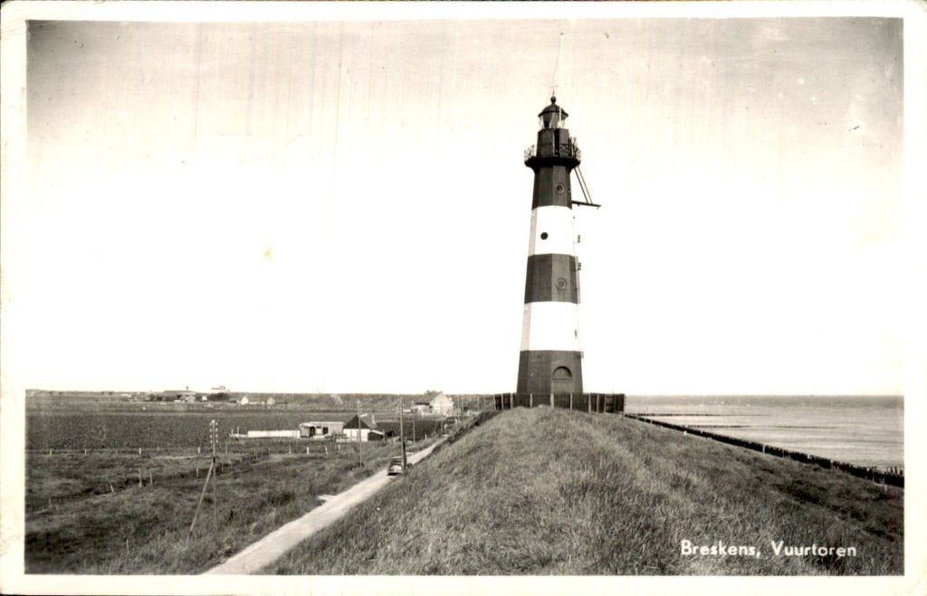 Breskens - Vuurtoren - Ansicht, Ophalen of Verzenden, 1940 tot 1960, Gelopen, Zeeland