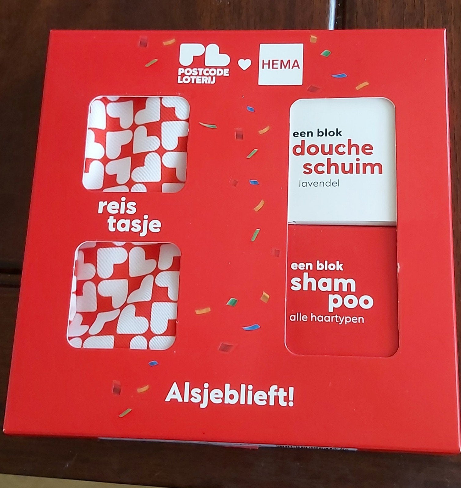 Hema Postcode Loterij Douche- en Shampoo Blokken met Tasje, Ophalen of Verzenden, Nieuw, Bad & Douche