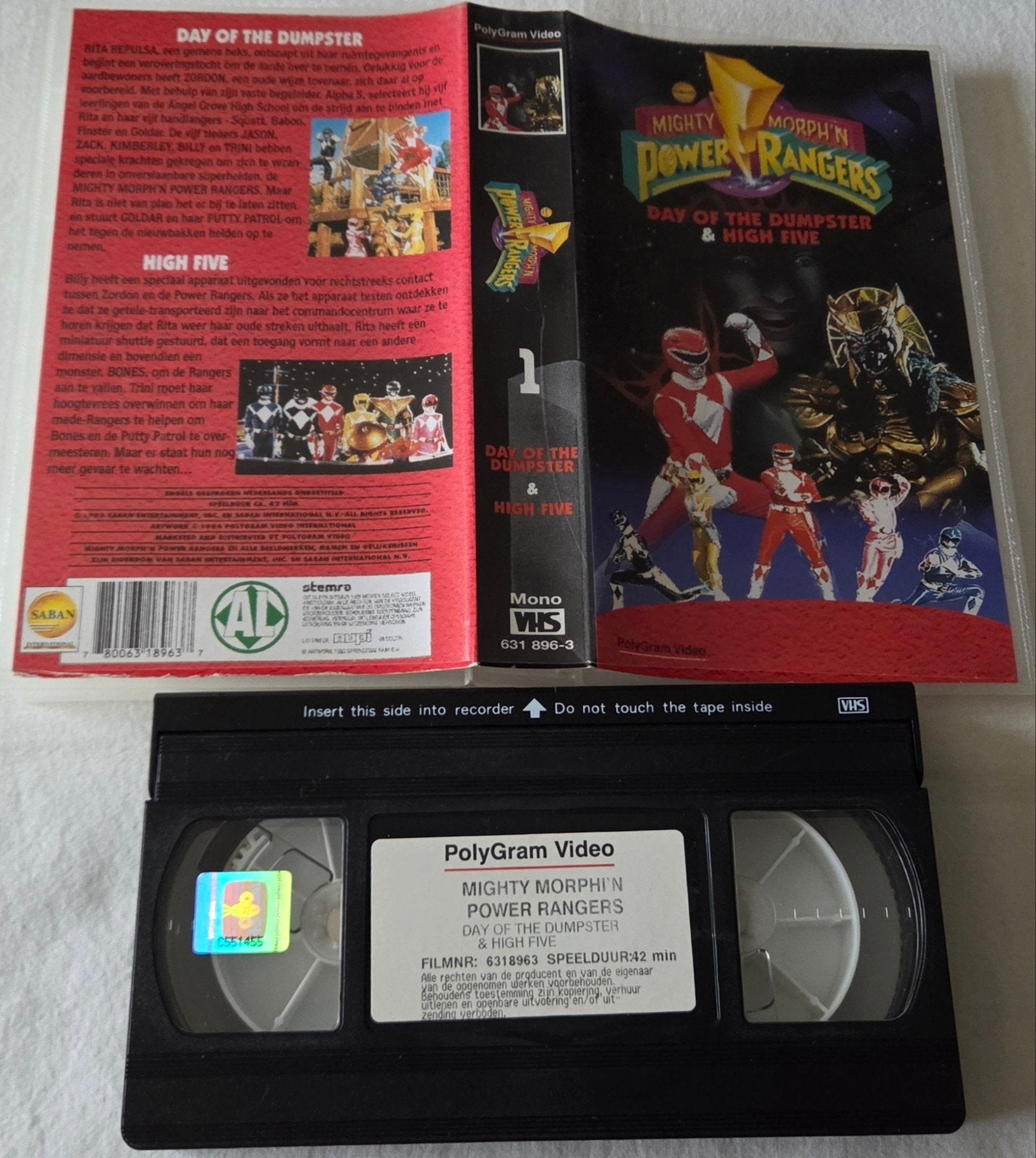 Mighty Morphin Power Rangers Day Of The Dumpster VHS Jeugd, Cd's en Dvd's, VHS | Kinderen en Jeugd, Alle leeftijden, Ophalen of Verzenden