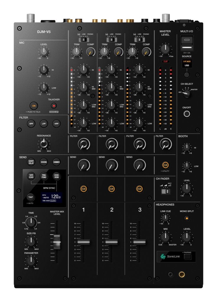 Alphatheta Alphatheta Pioneer DJ DJM V5 mixer mengpaneel, Muziek en Instrumenten, Ophalen, Zo goed als nieuw, Minder dan 5 kanalen