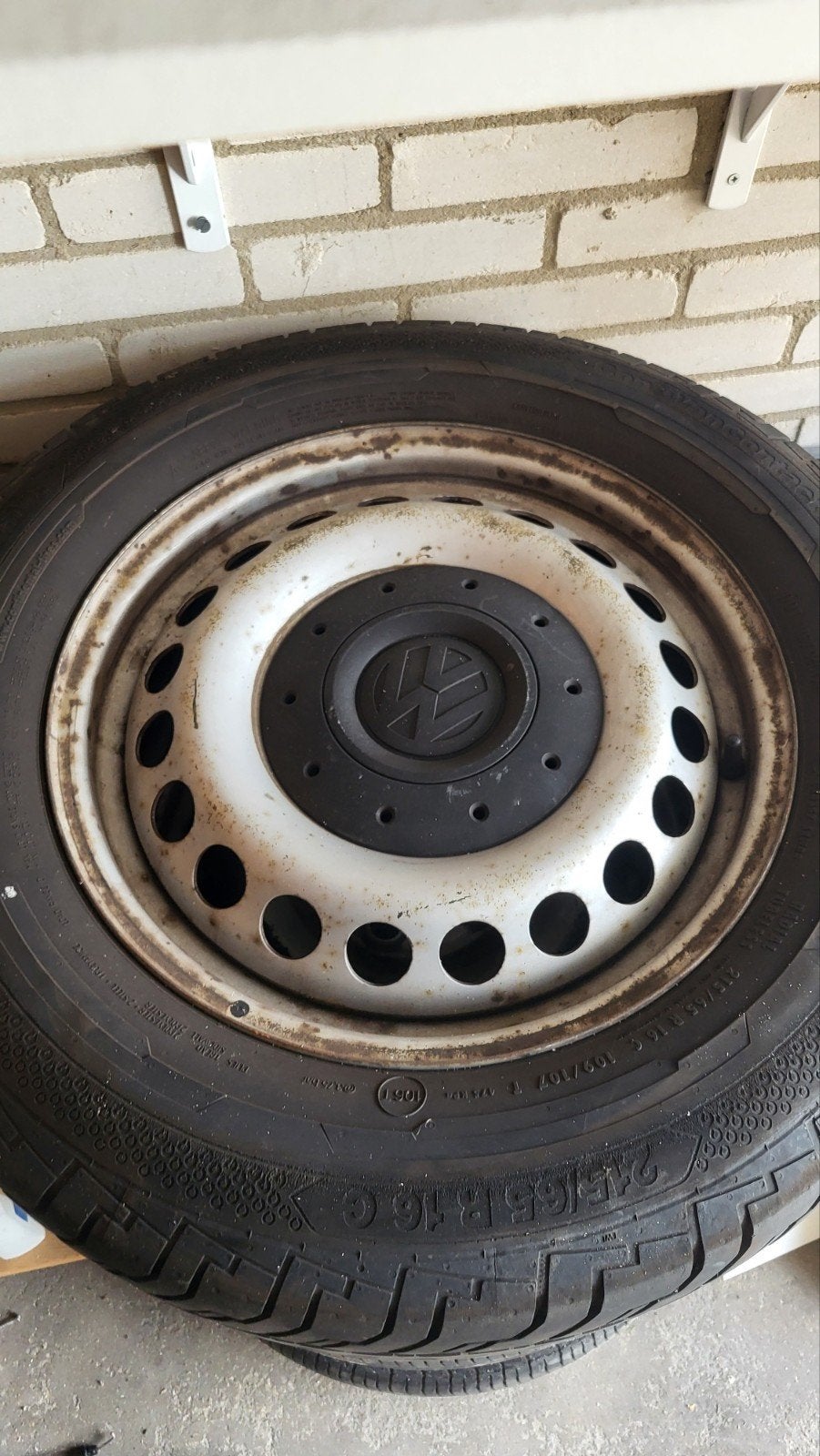 4x All Season Banden op Velg 215/65R16C VW Transporter, Ophalen, 16 inch, Banden en Velgen, All Season