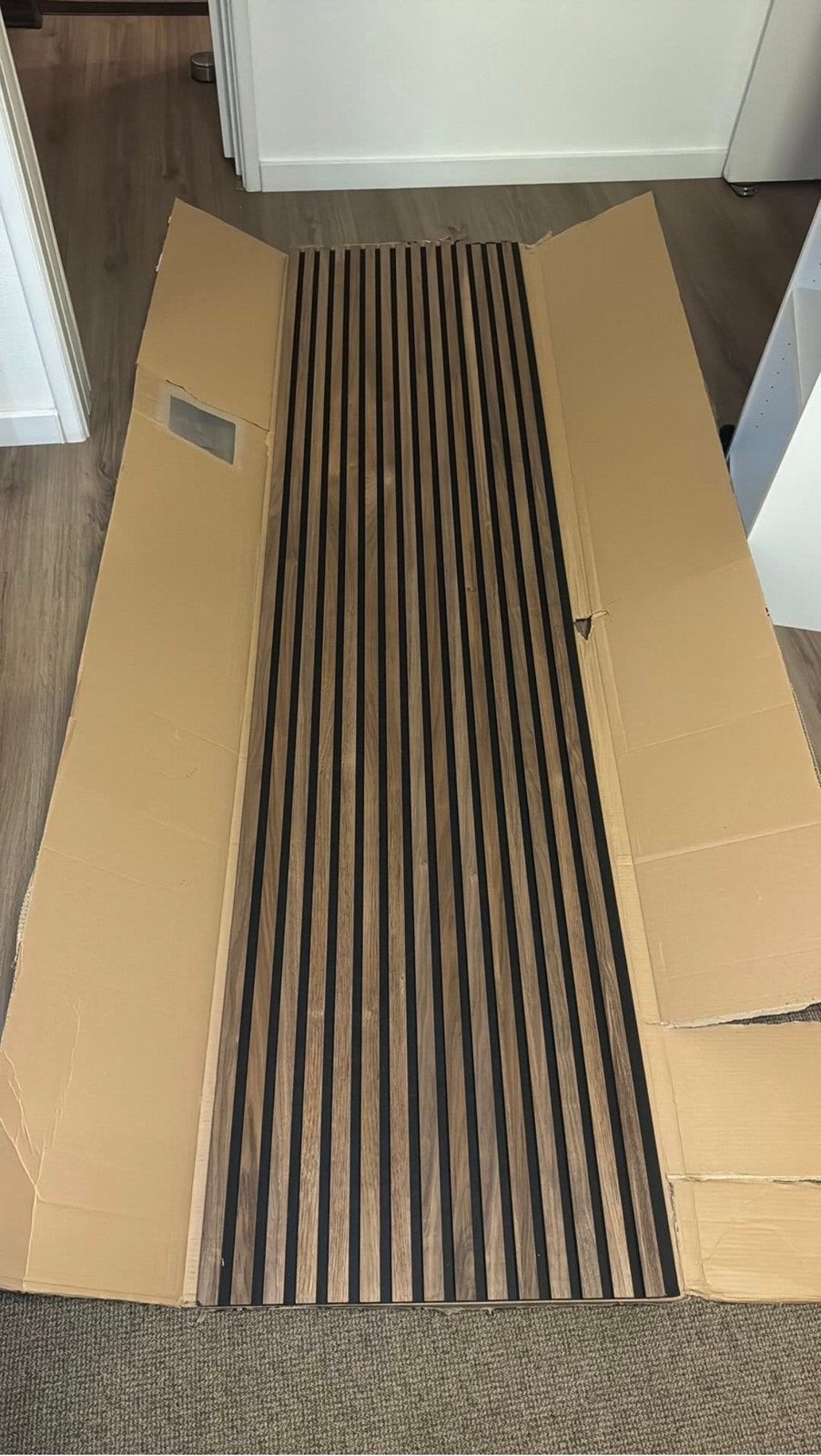 Paneel walnoot kleur 22x605x2440 mm, Ophalen, Zo goed als nieuw
