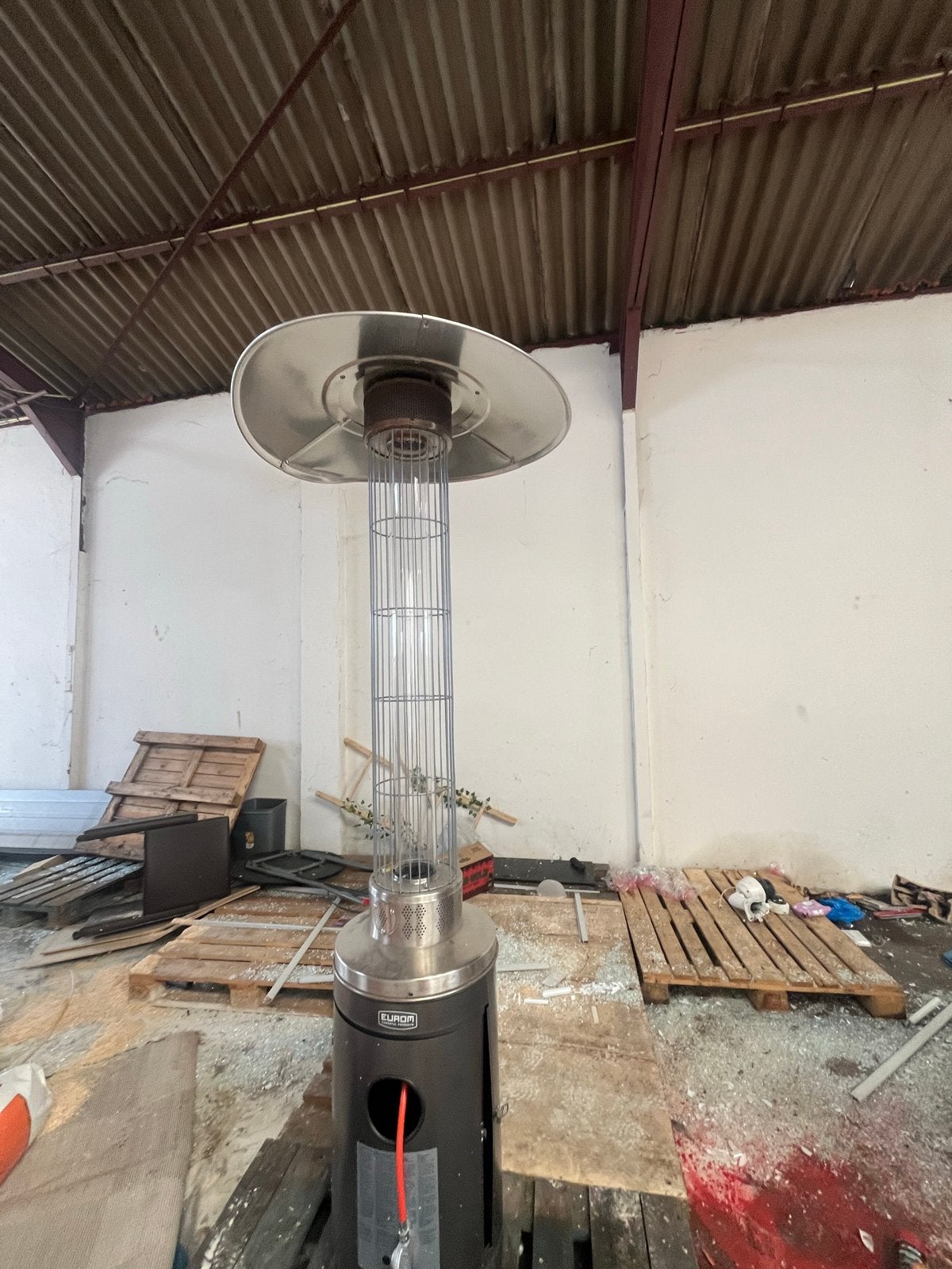 Eurom Flame Heater Terrasverwarmer Gas, Tuin en Terras, Terrasverwarmers, Ophalen, Gebruikt, Gas, Vloer