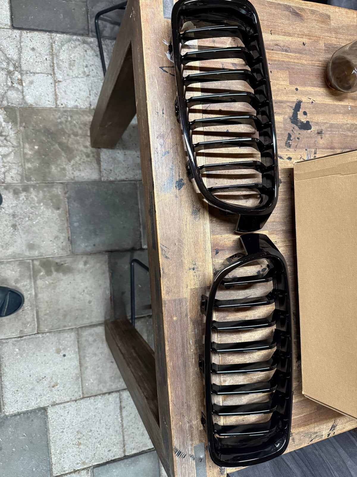 BMW F30 F31 Glans Zwart Nieren Grille, Ophalen of Verzenden, Nieuw, Voor, BMW