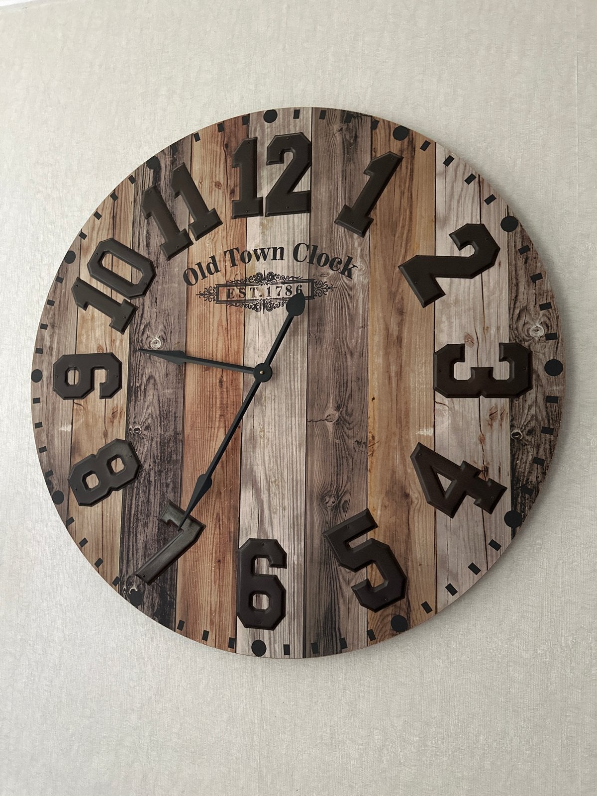 Grote wandklok, diameter 1 meter, werkt goed, Ophalen, Wandklok, Analoog, Zo goed als nieuw