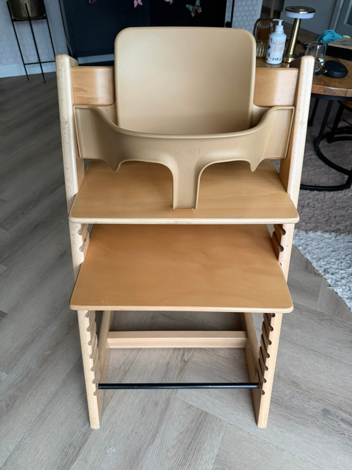 Zeer nette Stokke Tripp Trapp Naturel Nieuw Model, Ophalen, Zo goed als nieuw, Meegroeistoel