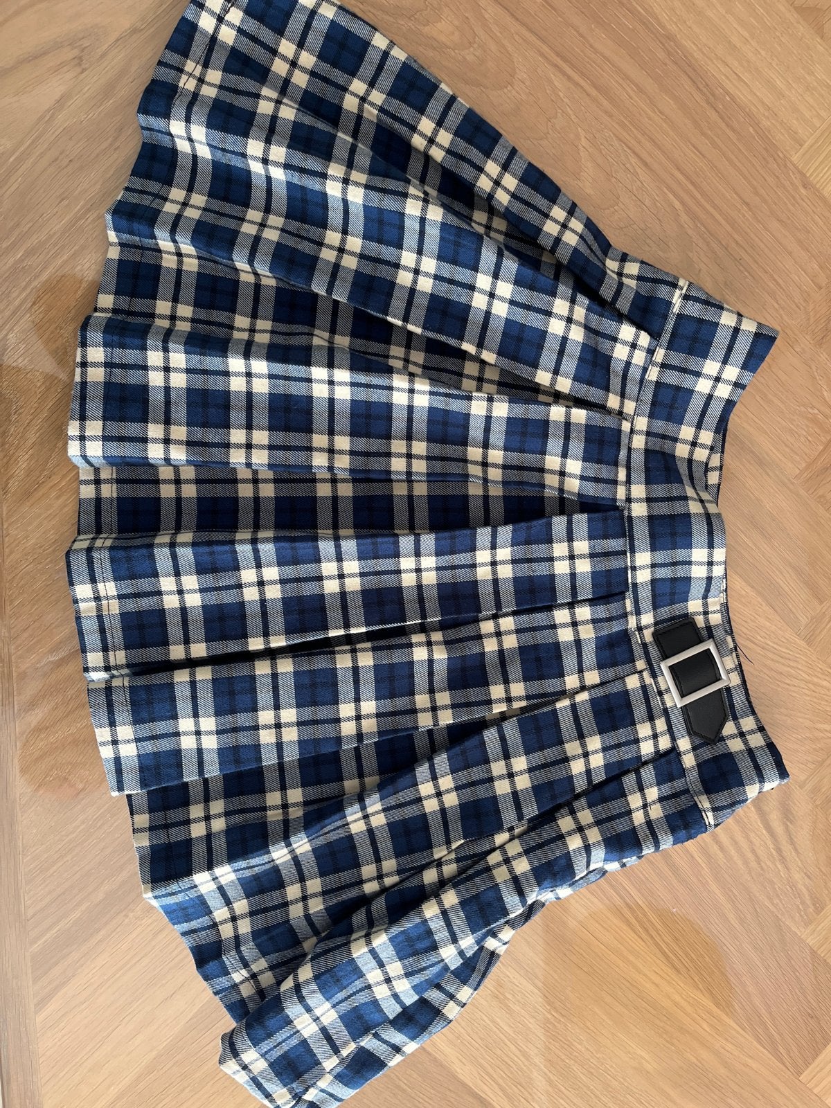 Geruite plooirok in blauw en wit maat 140 C&A, Ophalen of Verzenden, Zo goed als nieuw