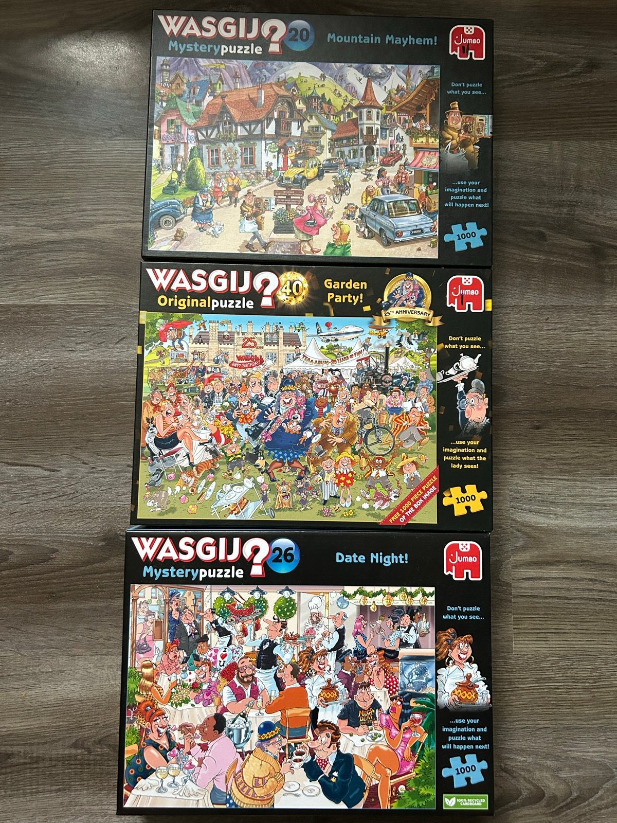3 Wasgij Puzzels - Zo goed als nieuw, Ophalen of Verzenden, 500 t/m 1500 stukjes, Zo goed als nieuw, Legpuzzel