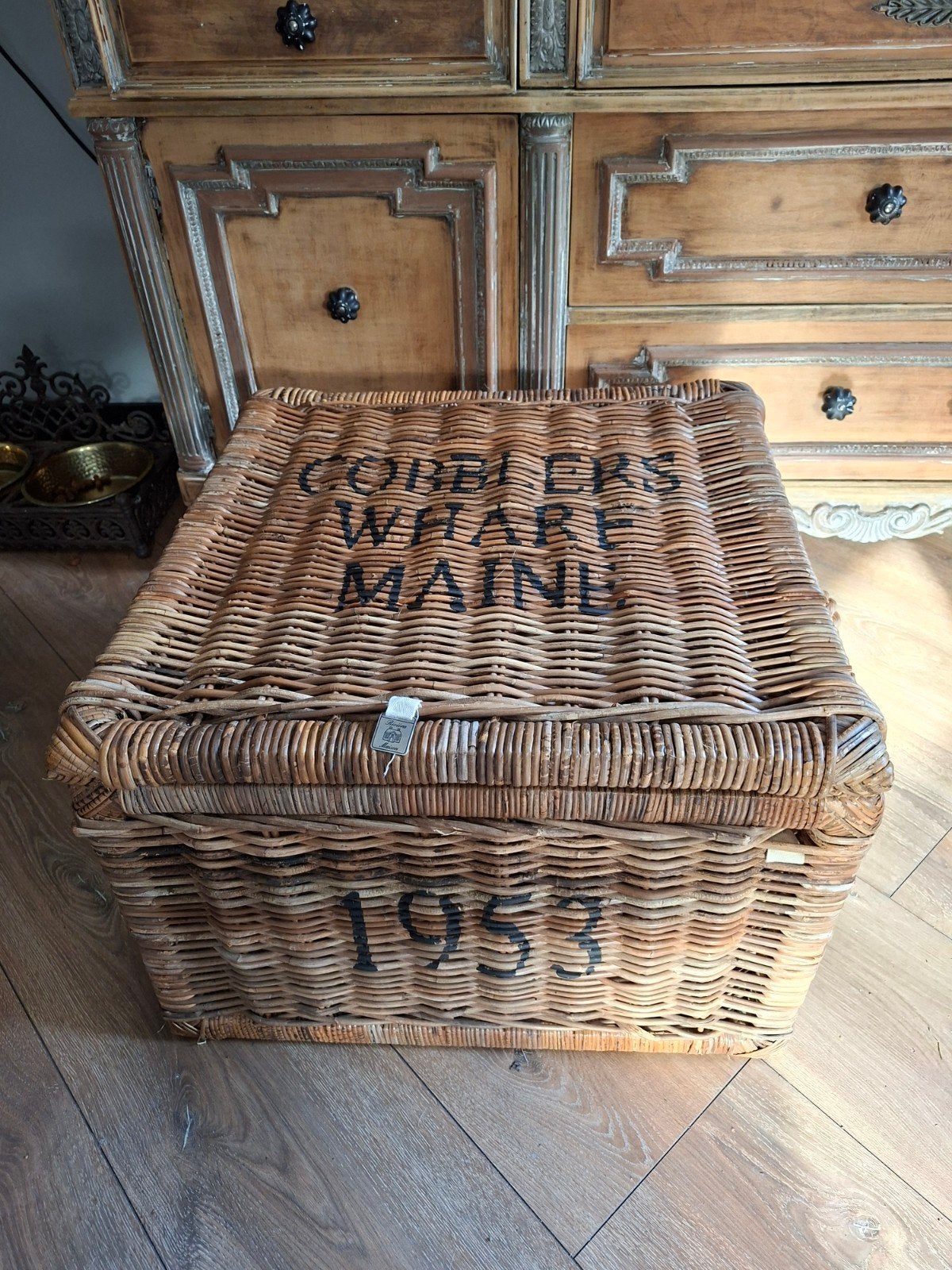 Riviera Maison rotan opbergkist / dekenkist, Ophalen, Gebruikt