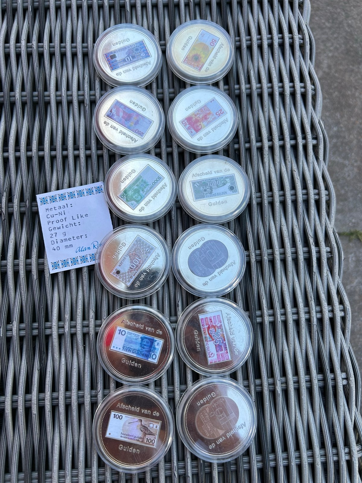 Setje Afscheid van de Gulden munten - Cu-Ni Proof Like, Ophalen of Verzenden, Koningin Beatrix, Overige waardes, Setje