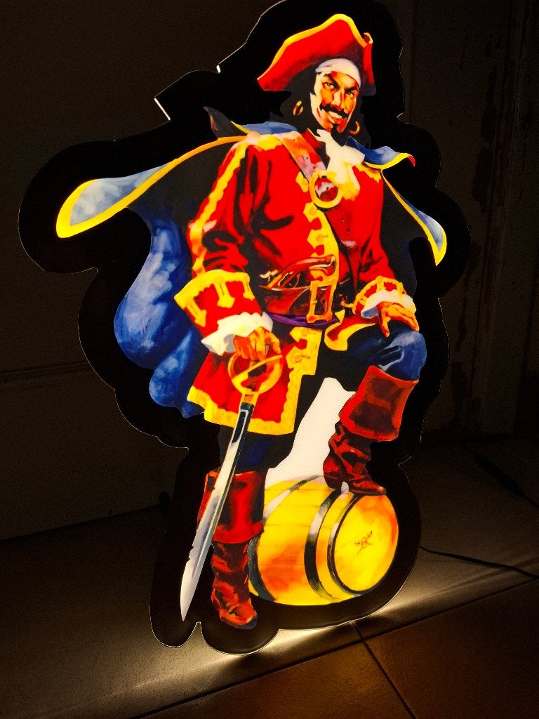 Authentieke lichtreclame Captain Morgan rum, Ophalen of Verzenden, Nieuw, Lichtbak of (neon) lamp