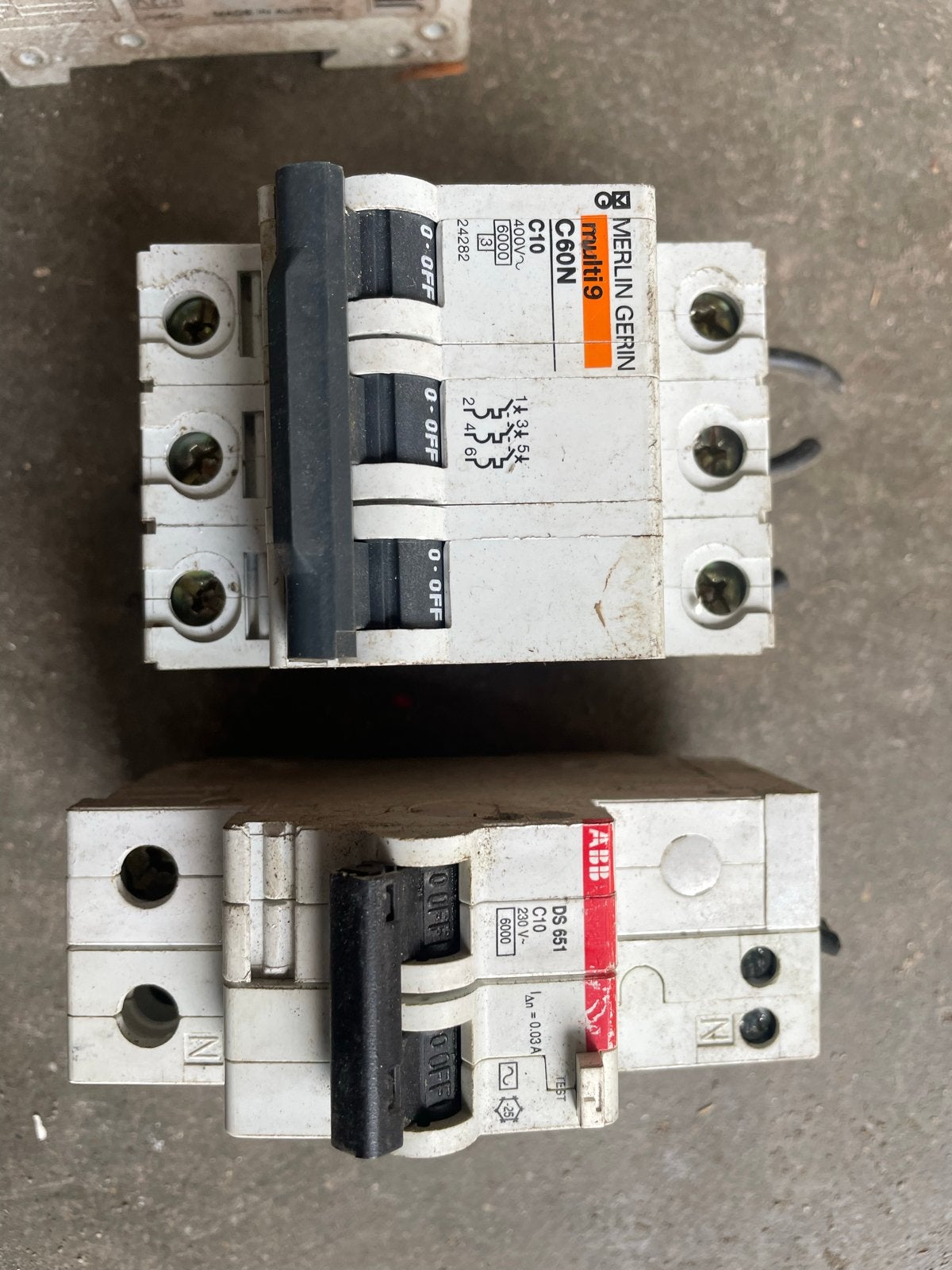 Diverse componenten voor meterkast (Merlin Gerin, ABB), Ophalen of Verzenden, Gebruikt, ABB, Installatieautomaat