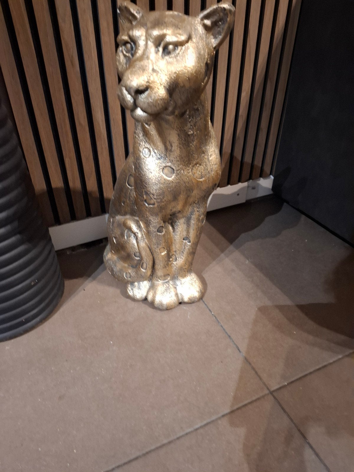 Goudkleurige Panter Beeld - 55 cm hoog, Ophalen, Zo goed als nieuw, Goud