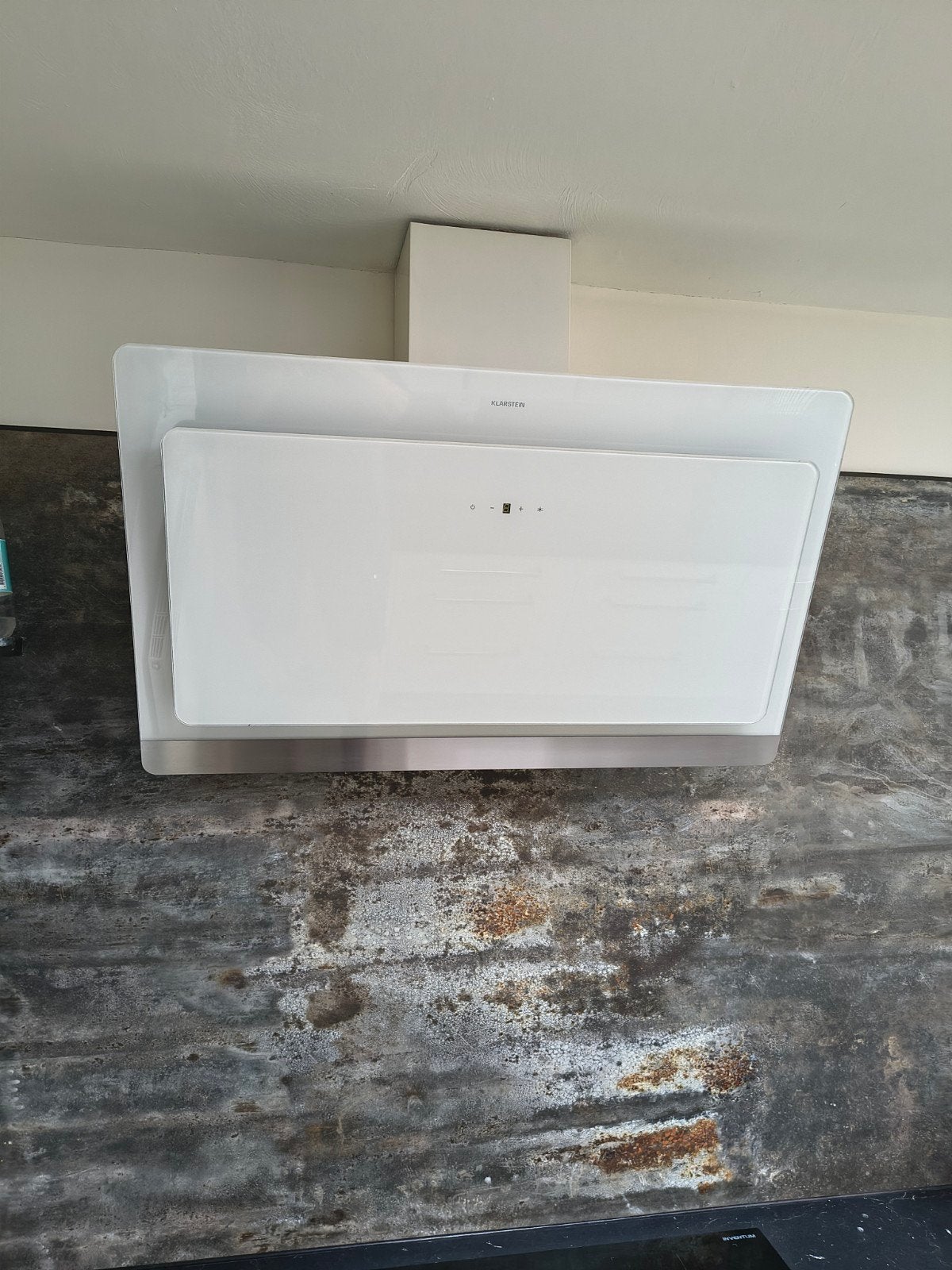 Afzuigkap 90 cm - Wit design, Ophalen, Gebruikt, Wandschouwkap, 400 tot 600 m³ per uur