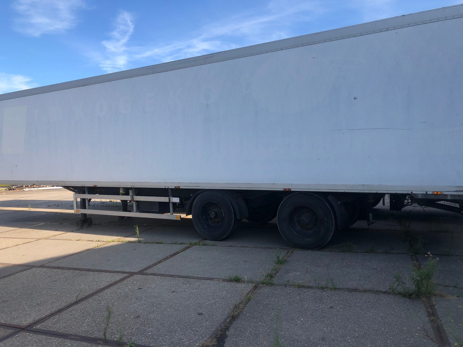 Laadbak oplegger/trailer voor opslag (container) tiny house, Wit, Particulier, Aanhangers en Opleggers, Te koop
