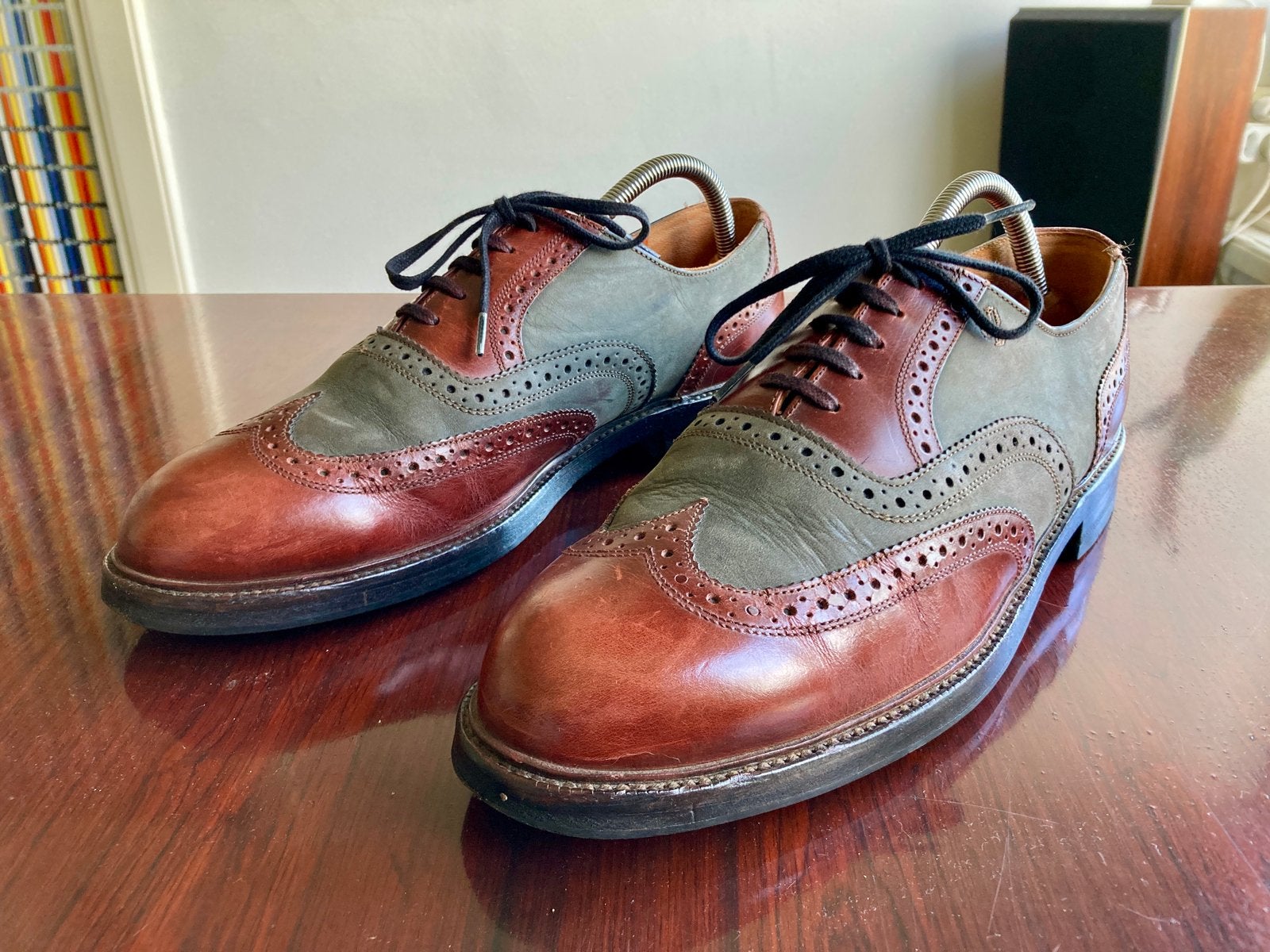 Van Bommel, Two Tone Full Brogue UK10G 44/45 Greve Avang, Verzenden, Gedragen, Overige kleuren
