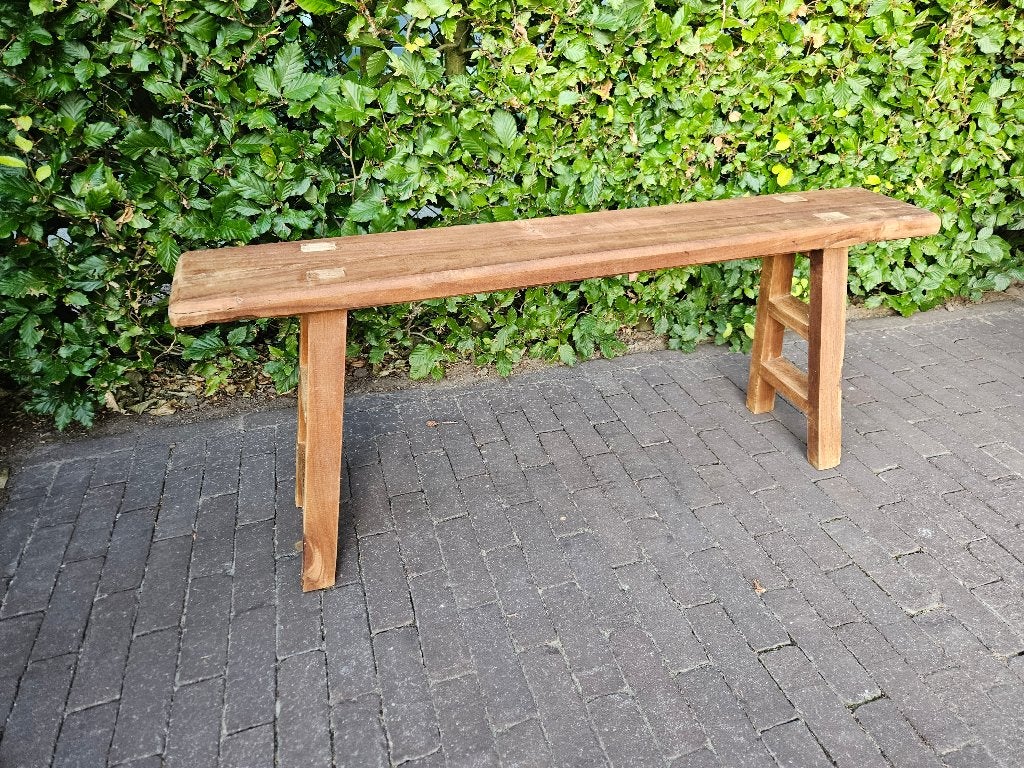 teak houten bankje, Ophalen, Zo goed als nieuw, Teakhout