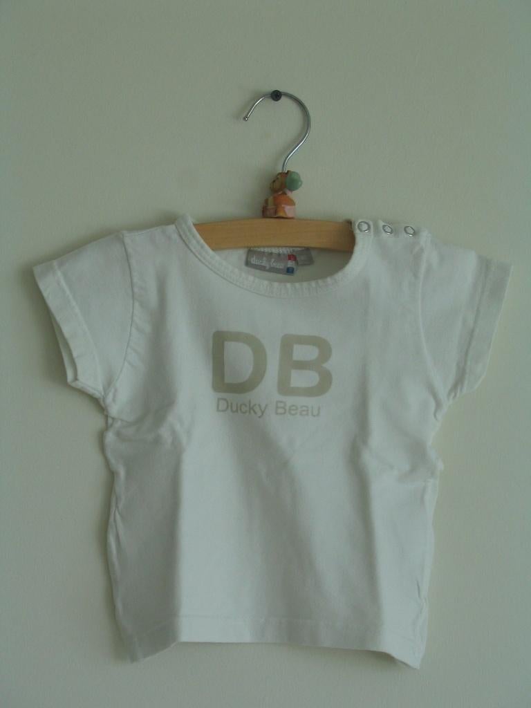 Schattig, wit Ducky Beau shirt, Kinderen en Baby's, Babykleding | Maat 80, Meisje, Ophalen of Verzenden, Zo goed als nieuw, Ducky Beau