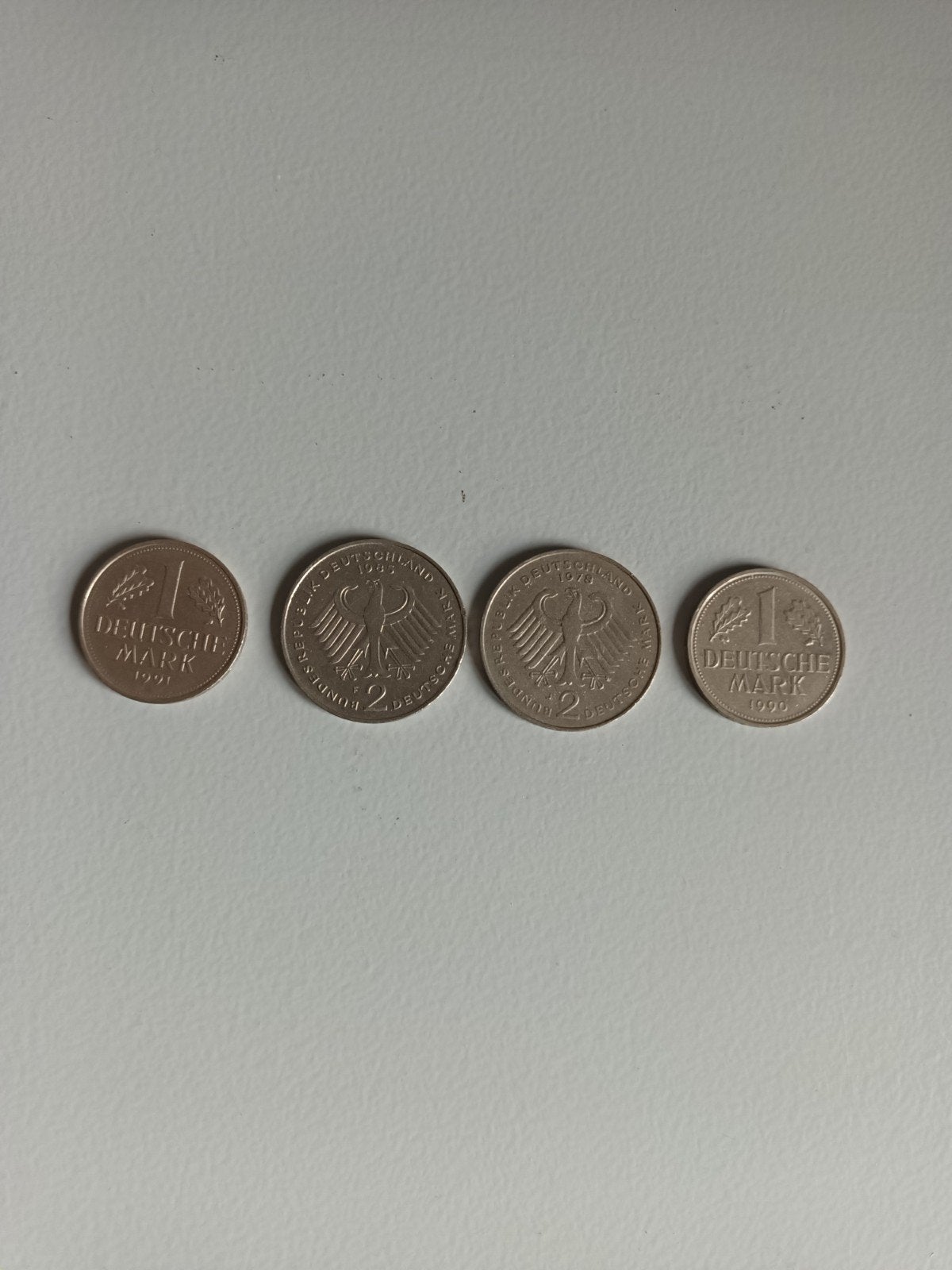 Deutsche mark oude Duitse munten Deutschland 4x munt, Ophalen of Verzenden, Duitsland, Losse munt