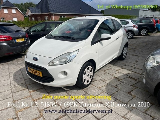 Ford Ka 1.2 51KW 69PK Titanium X Zéér Mooie Auto, Auto's, Stof, Gebruikt, 1242 cc, 4 cilinders