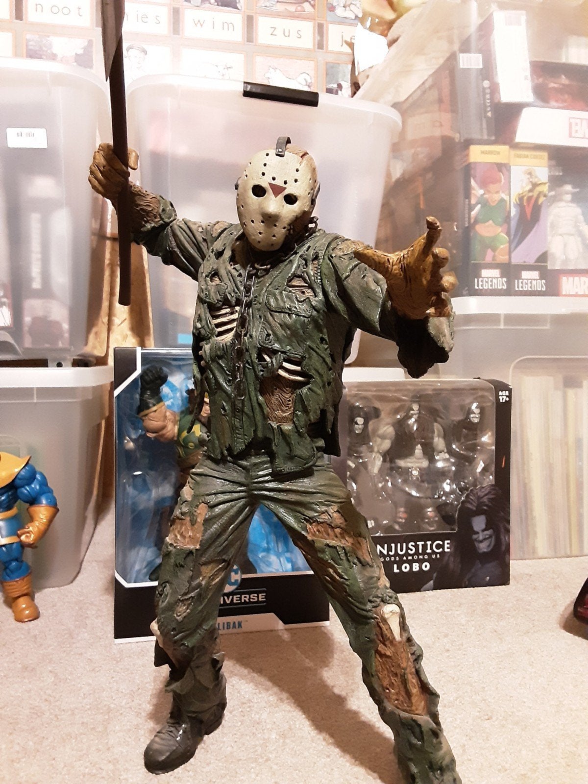 Neca Jason Voorhees 45cm met geluid en wapens (zonder doos), Ophalen of Verzenden, Gebruikt