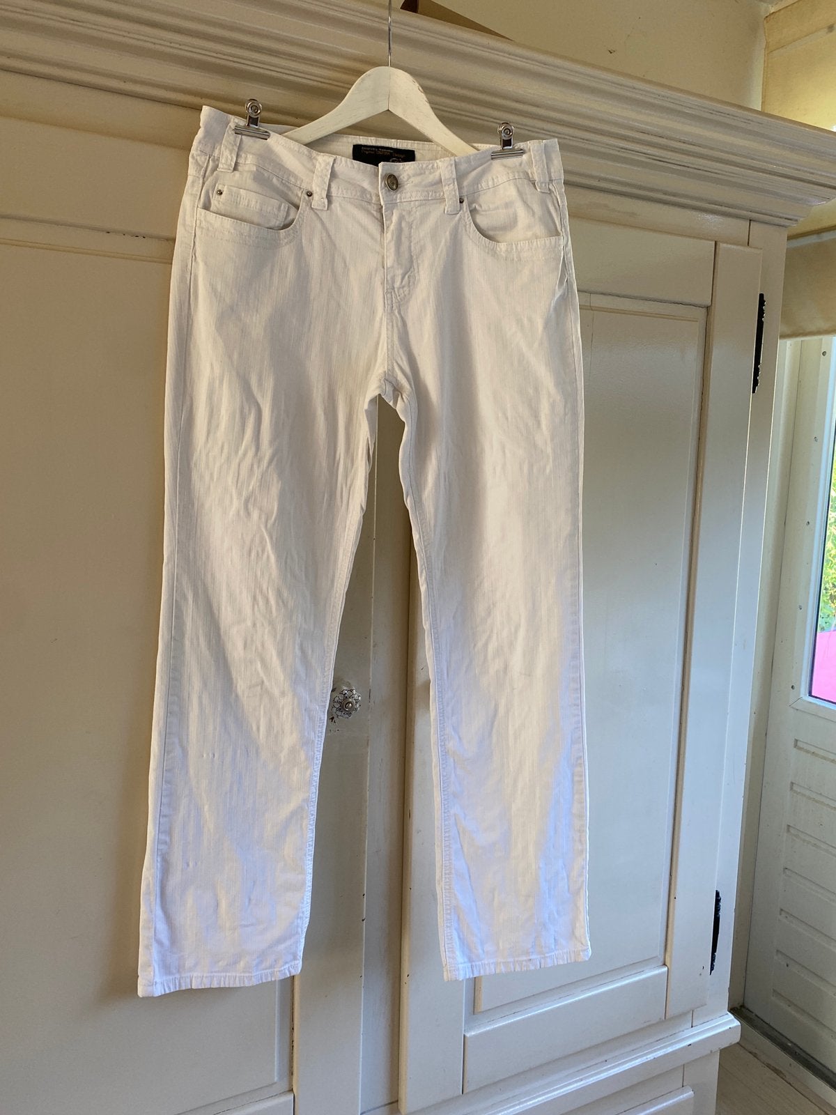 Witte jeans van Zoi T 31/ 40 rechte pijp., Maat 38/40 (M), Wit, Ophalen of Verzenden, Lang