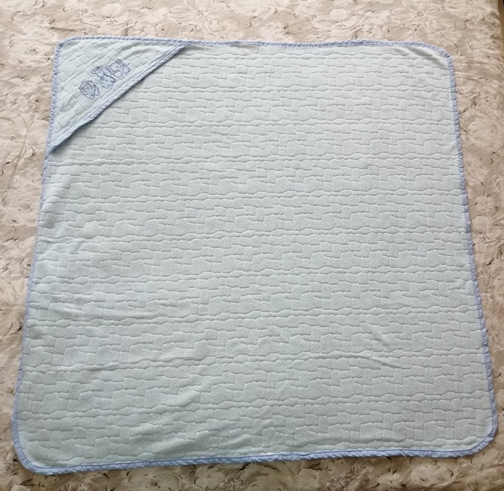 Badcape voor baby, lichtblauw. Zo goed als nieuw., Ophalen of Verzenden, Zo goed als nieuw, Overige typen