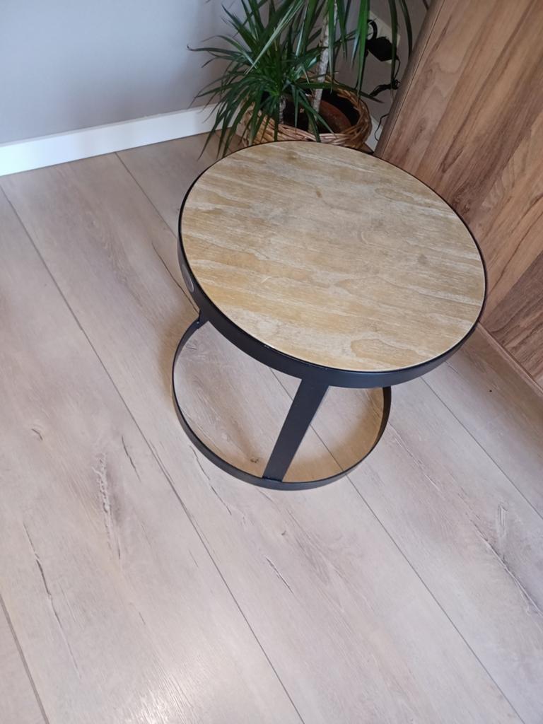 Bijzettafel, Huis en Inrichting, Minder dan 55 cm, Rond, Zo goed als nieuw, Ophalen