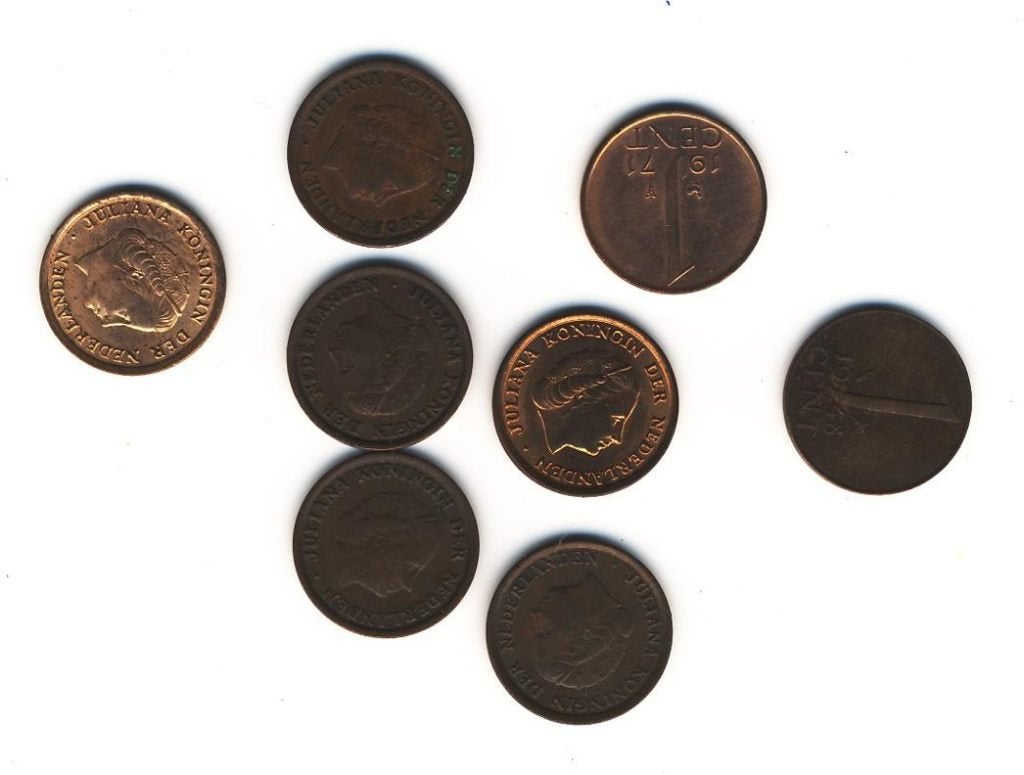 1 cent Nederland 1948-1980 (cent - centen), Ophalen, Koningin Juliana, 1 cent
