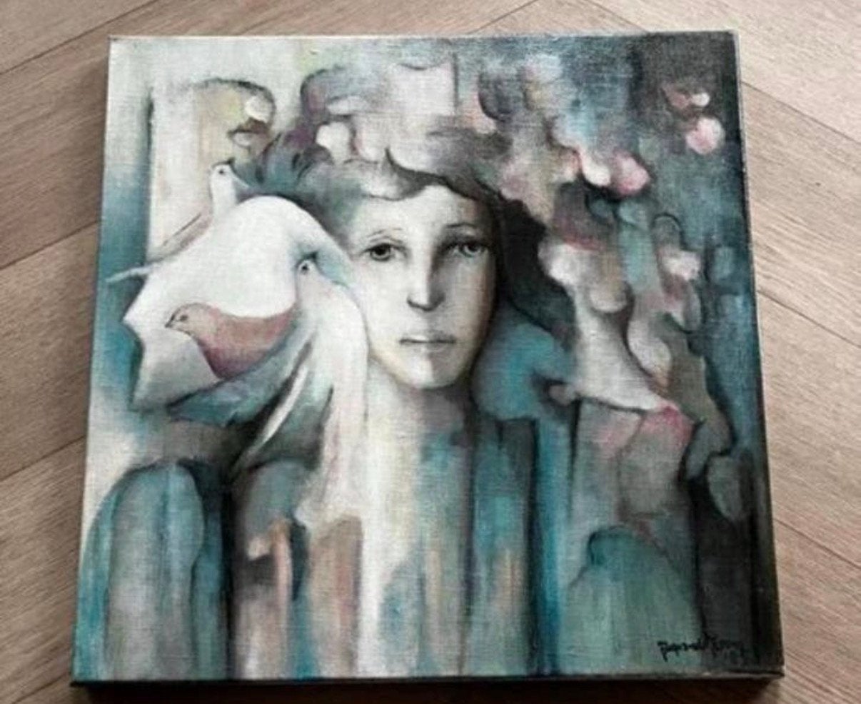 Jan de Jong prachtig Schilderij van vrouw, Ophalen of Verzenden